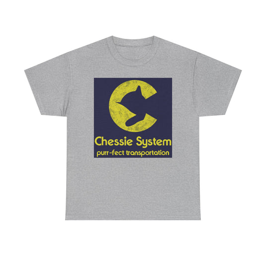 Chessie System Purr-fect Transportation Railroad Logo Train T-Shirt