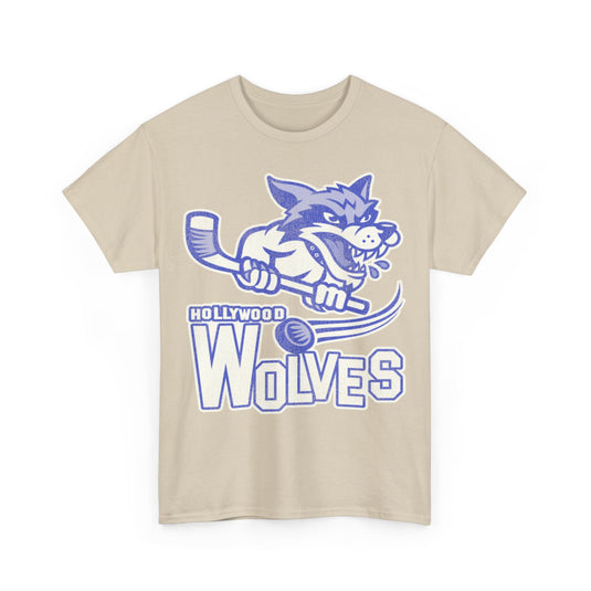 Hollywood Wolves Hockey Team Nostalgic Logo T-shirt