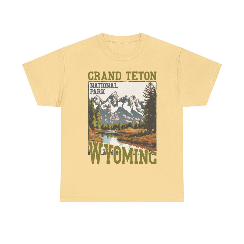 Load image into Gallery viewer, Grand Teton National Park Wyoming Poster Print T-shirt
