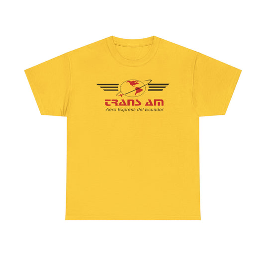 Trans Am Ecuador Airline Vintage Logo T-Shirt Aviation History
