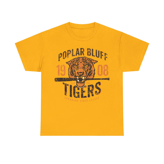 Poplar Bluffs Tigers Est 1908 Missouri Baseball T-shirt