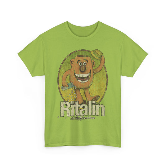 Ritalin Man 1975 Methylphenidate Advertising Logo T-shirt