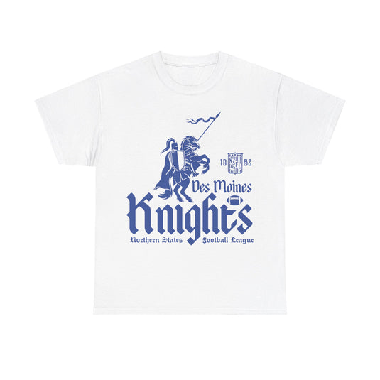 Des Moines Knights Est 1982 Iowa Football Team T-shirt