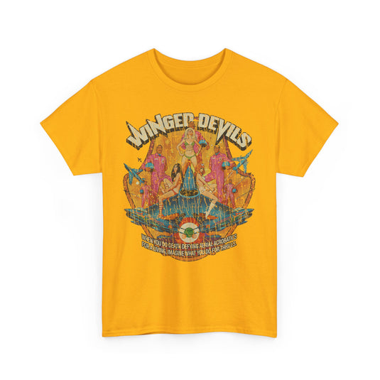 Winged Devils 1972 Aerobatic Comedy Action Movie T-shirt