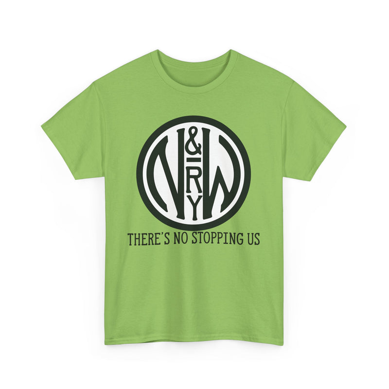 Load image into Gallery viewer, Norfolk Western There&#39;s No Stopping Us Railroad Logo T-Shirt
