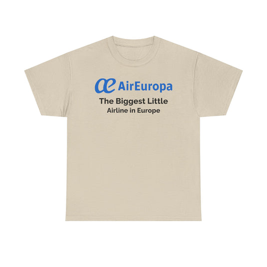 Air Europa The Biggest Little Airline in Europe Vintage Logo Aviation T-shirt