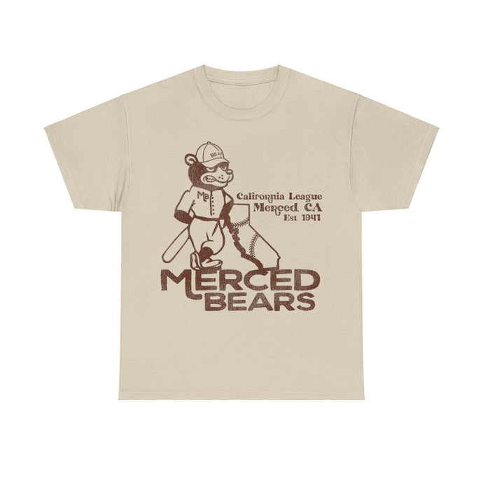 Merced Bears Nostalgic Retro Baseball Team T-shirt