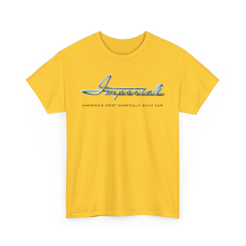 Load image into Gallery viewer, Imperial America&#39;s Most Carefully Built Car Chrome Script T-shirt
