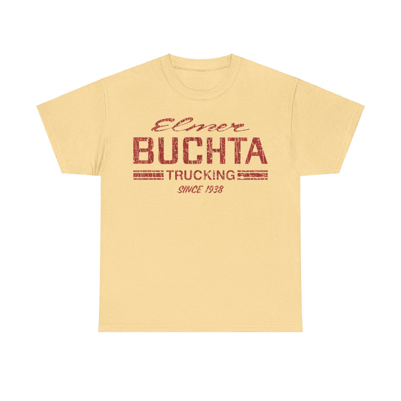 Load image into Gallery viewer, Elmer Buchta Trucking 1938 Distressed Print T-shirt
