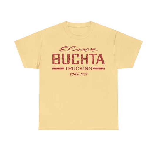 Elmer Buchta Trucking 1938 Distressed Print T-shirt