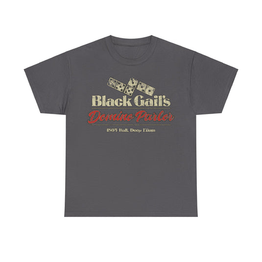 Black Gails Domino Parlor Deep Ellum Texas T-shirt