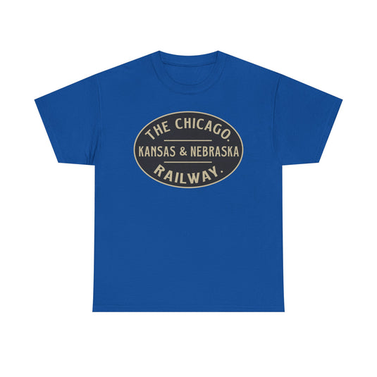 Chicago Kansas Nebraska Railway Vintage Railroad Logo T-Shirt