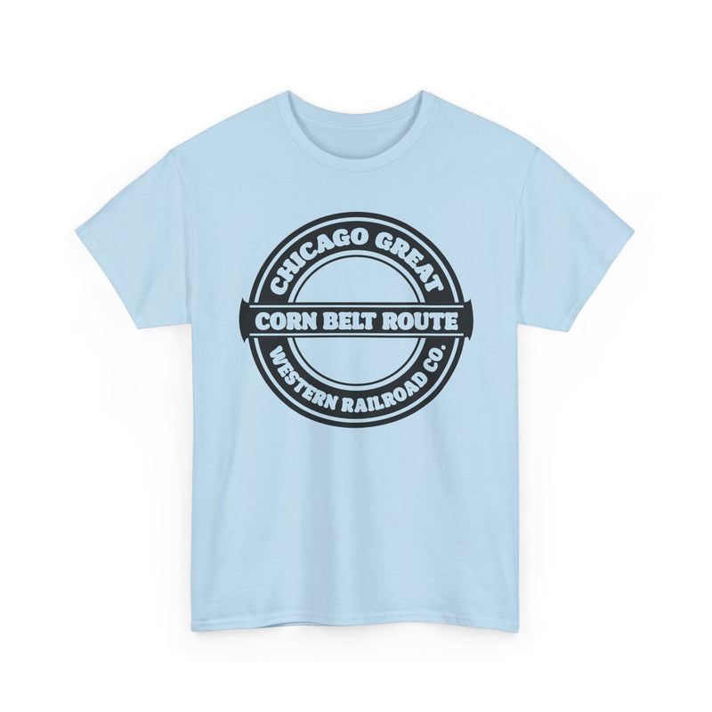 Load image into Gallery viewer, Chicago Great Western Corn Belt Route Railroad Logo Train T-Shirt
