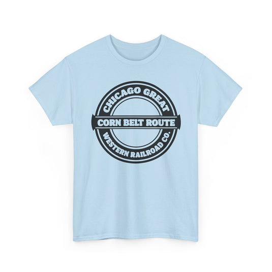 Chicago Great Western Corn Belt Route Railroad Logo Train T-Shirt