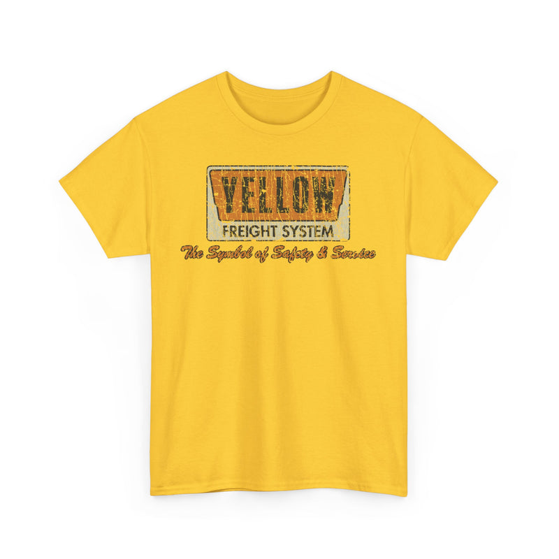 Load image into Gallery viewer, Yellow Freight Symbol of Safety 1968 Kansas Trucking Traffic T-shirt
