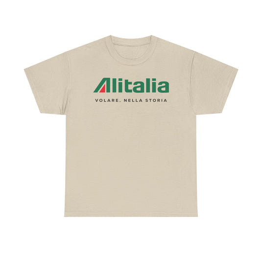 Alitalia Volare Nella Storia Vintage Italian Airline Logo Aviation T-shirt