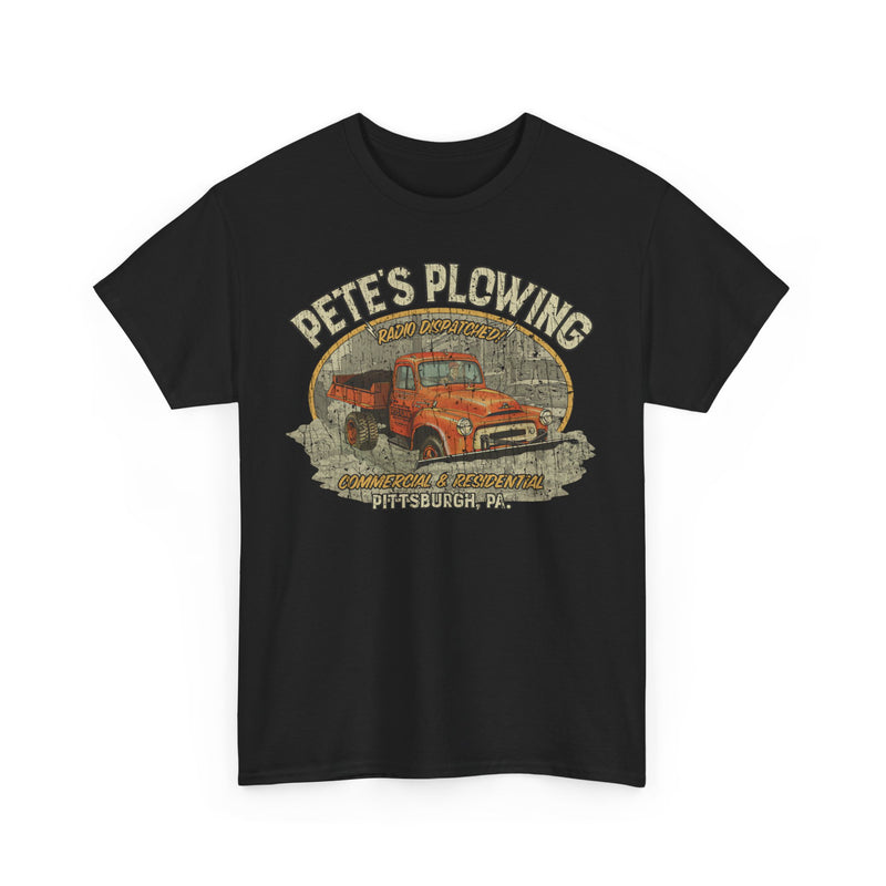 Load image into Gallery viewer, Petes Plowing Pittsburgh Pennsylvania Nostalgic T-shirt
