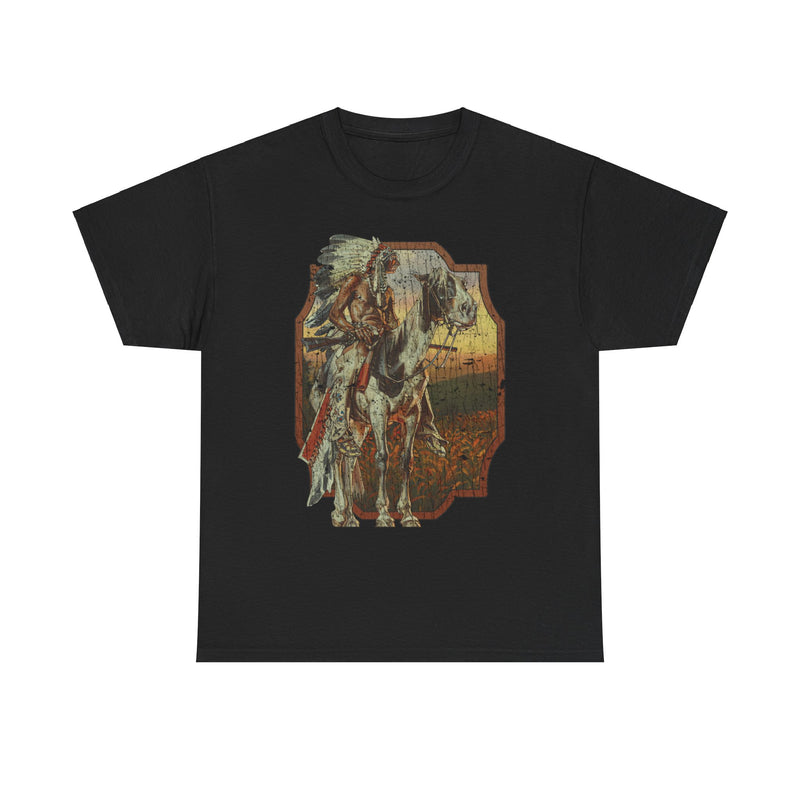 Load image into Gallery viewer, Native Sunset 1973 Native American Indian Horseback T-shirt
