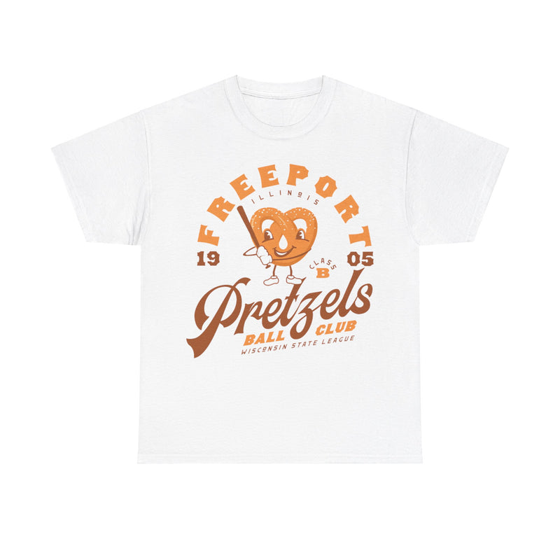 Load image into Gallery viewer, Freeport Pretzels Est 1905 Illinois Baseball T-shirt
