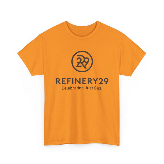Refinery29 Celebrating Just Cuz T-Shirt Media Brand Logo Tee
