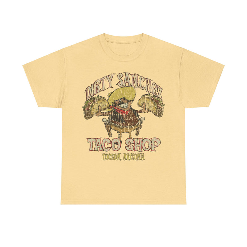 Load image into Gallery viewer, Dirty Sanchez Taco Shop 1982 Restaurant Distressed Print T-shirt
