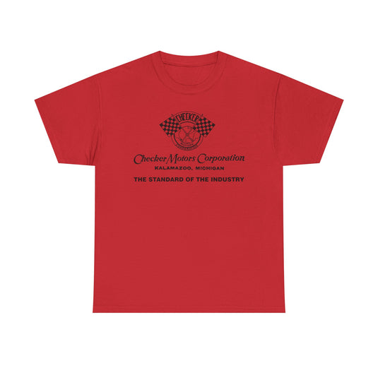 Vintage Checker Motors Kalamazoo Michigan Standard of Industry T-shirt