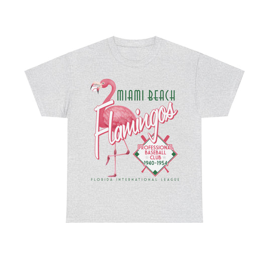 Miami Beach Flamingos Est 1940 Florida Baseball T-shirt