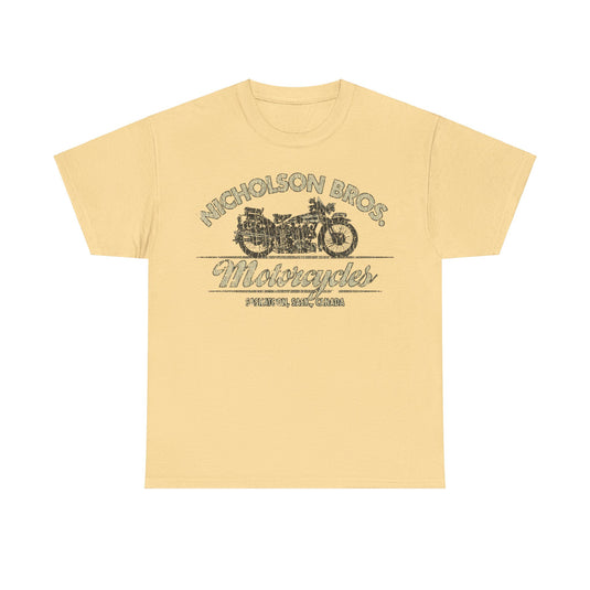 Nicholson Bros Motorcycles 1933 Saskatoon Canada T-shirt