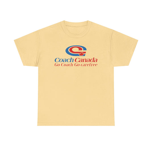 Coach Canada Go Coach Go Carefree Logo Graphic T-Shirt Rare Defunct Brand Tee