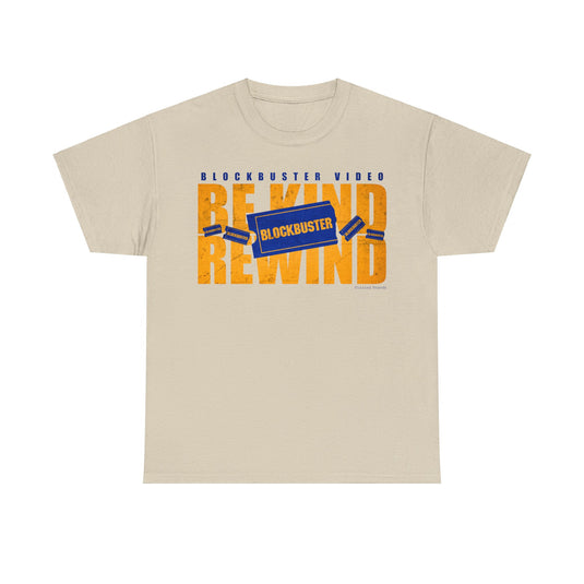 Blockbuster Video Store Be Kind Rewind Nostalgic Retro Logo T-shirt