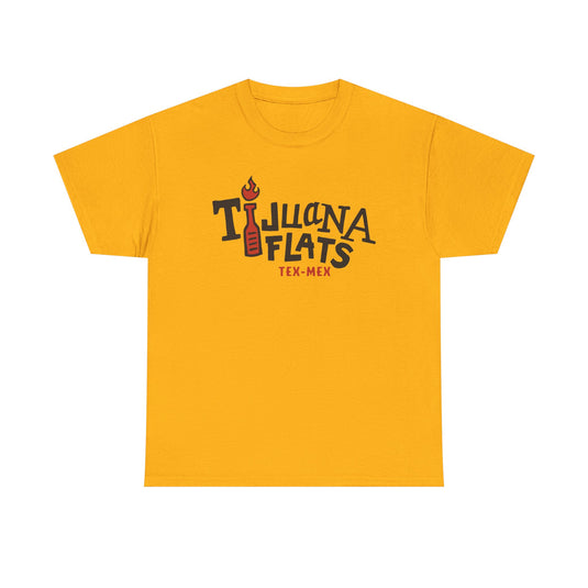 Tijuana Flats Tex-Mex T-Shirt Bankrupt Restaurant Chain Logo Tee