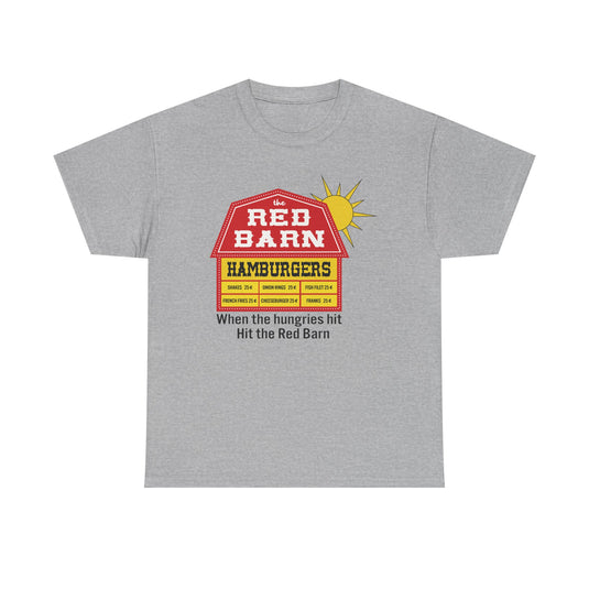 Red Barn Hamburgers Vintage Fast Food Logo Classic Chain Restaurant T-Shirt