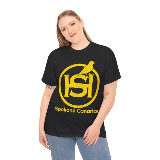 Spokane Canaries Hockey Team Nostalgic Logo T-shirt