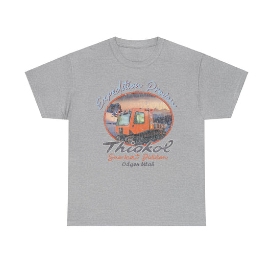 Thiokol Snowcat Division 1929 Ogden Utah Expedition Proven Snowmobile T-shirt