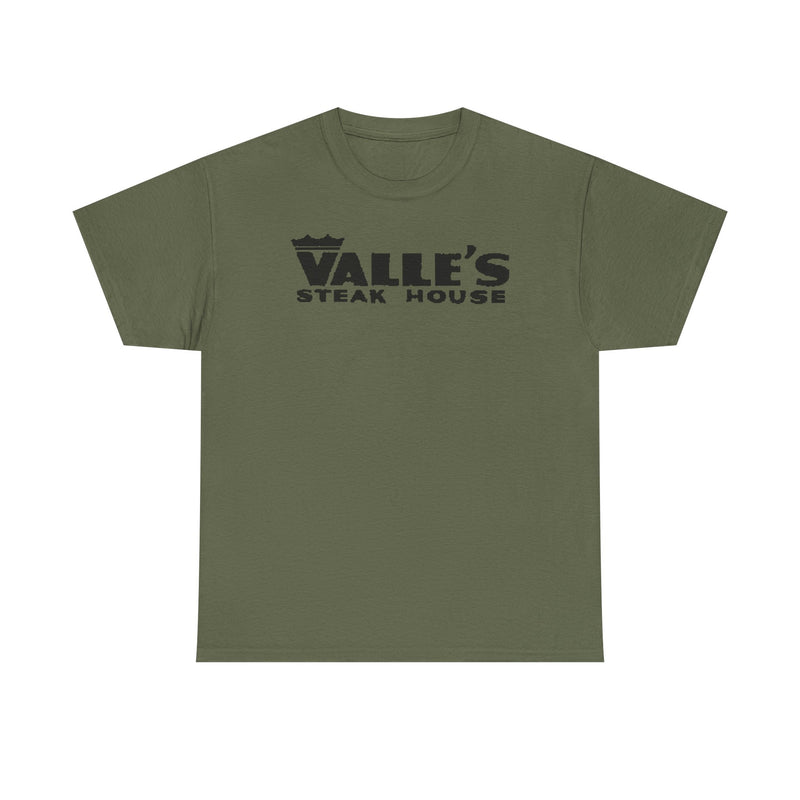 Load image into Gallery viewer, Valle's Steak House T-Shirt - Steakhouse Industry Defunct Logo Tee
