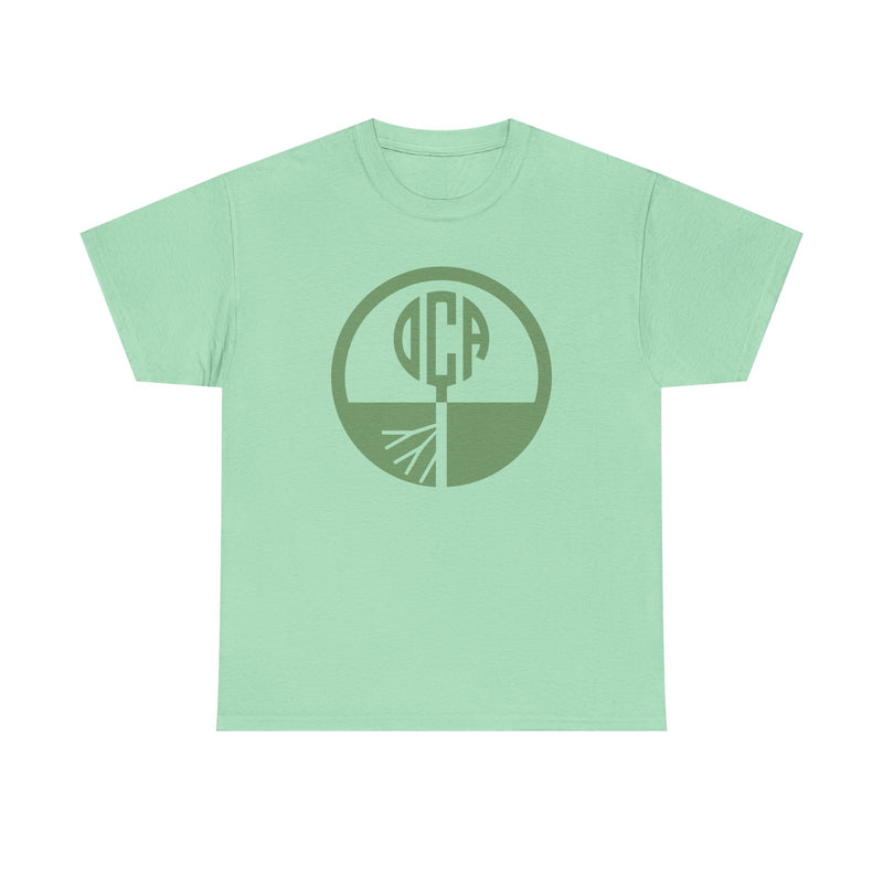 Load image into Gallery viewer, DCA Outdoor T-Shirt Defunct Outdoor Recreation Company Bankrupt Logo Tee
