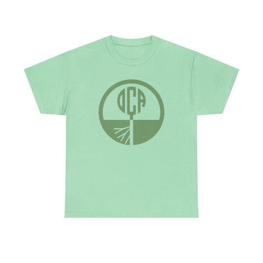 DCA Outdoor T-Shirt Defunct Outdoor Recreation Company Bankrupt Logo Tee