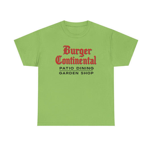 Burger Continental T-Shirt - Casual Dining Industry Defunct Logo Tee