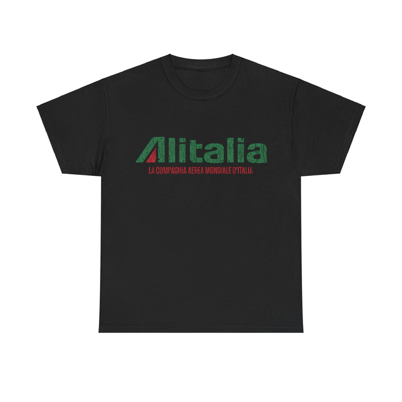 Load image into Gallery viewer, Italy Alitalia World Airlines Retro Nostalgic T-shirt
