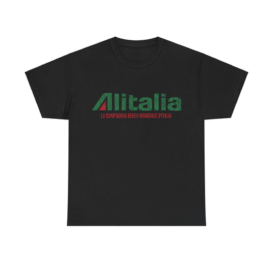 Italy Alitalia World Airlines Retro Nostalgic T-shirt