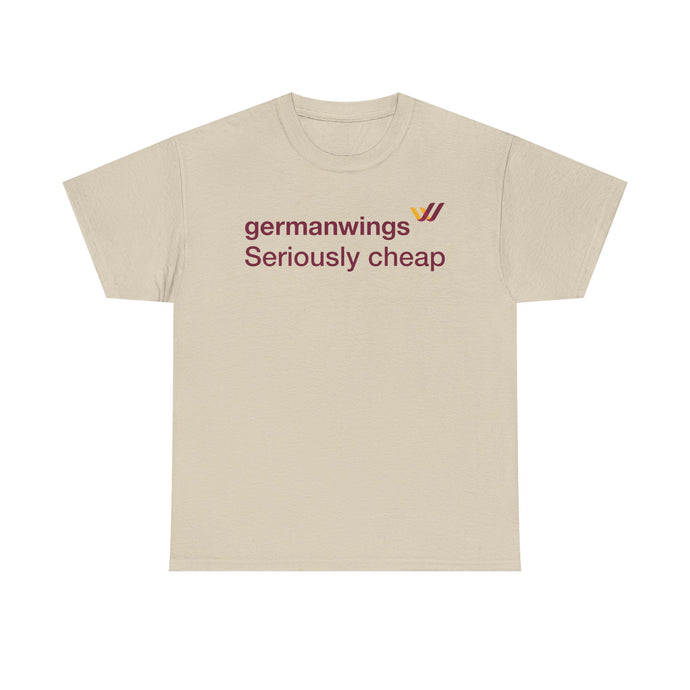 Germanwings Seriously Cheap Lufthansa Subsidiary Vintage Logo T-shirt