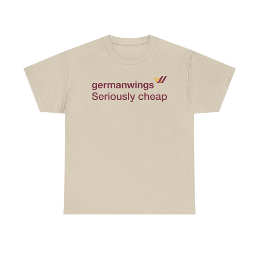 Germanwings Seriously Cheap Lufthansa Subsidiary Vintage Logo T-shirt