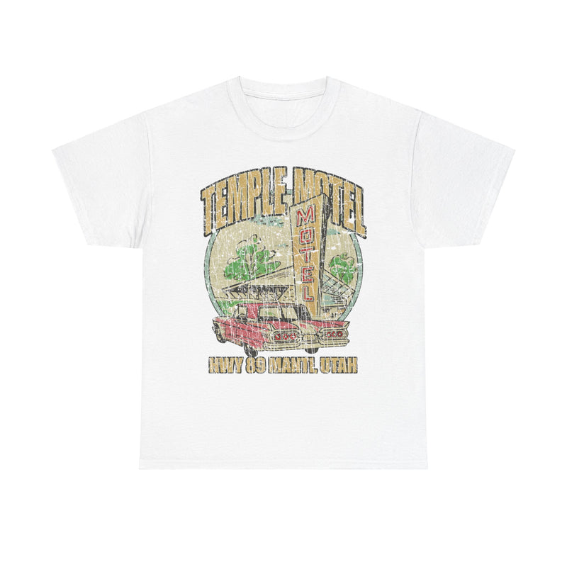 Load image into Gallery viewer, Temple Motel Manti Utah 1959 Hwy 89 T-shirt
