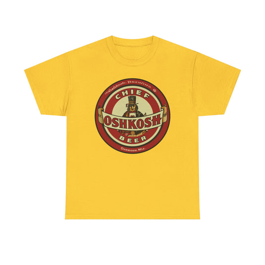 Oshkosh Beer Chief Logo Brewing Co Wisconsin T-Shirt