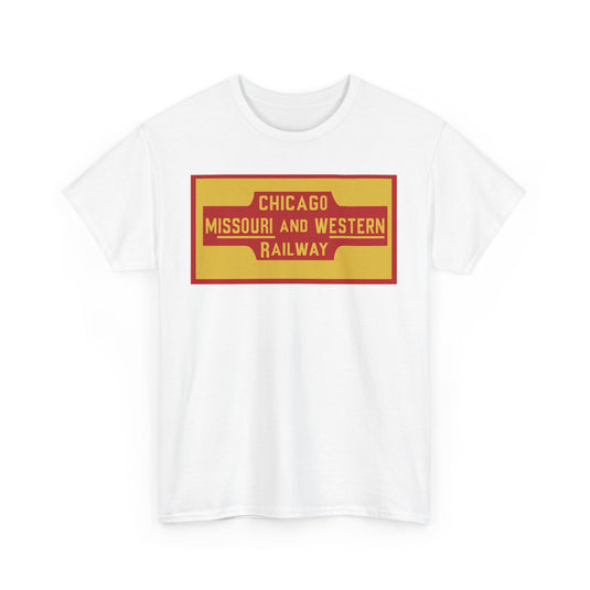 Chicago Missouri Western Railway Vintage Railroad Logo Train T-Shirt