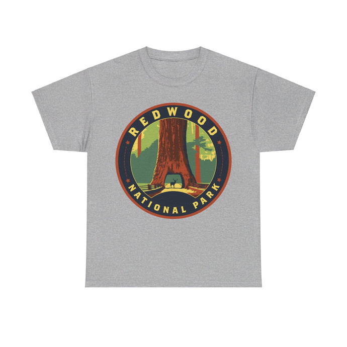 Redwood National Park California Round Logo T-shirt