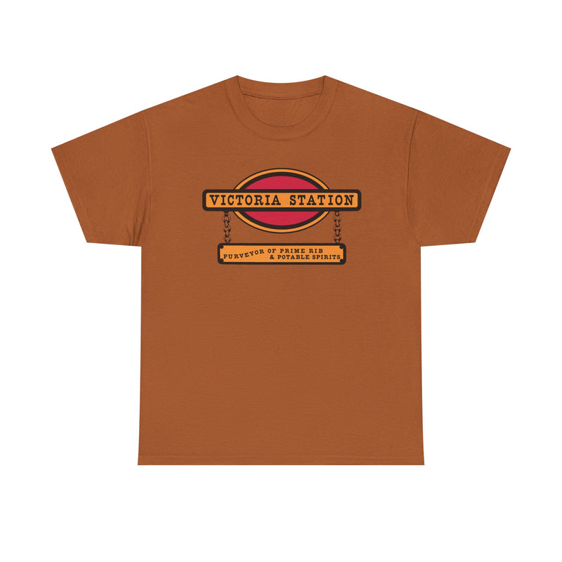 Load image into Gallery viewer, Victoria Station T-Shirt - Restaurant Industry Bankrupt Logo Tee
