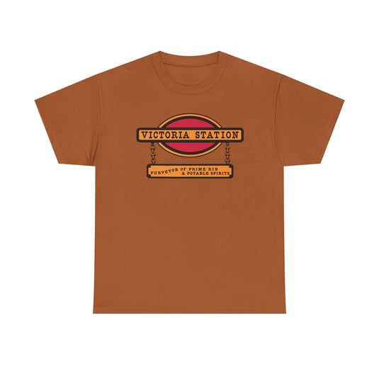 Victoria Station T-Shirt - Restaurant Industry Bankrupt Logo Tee