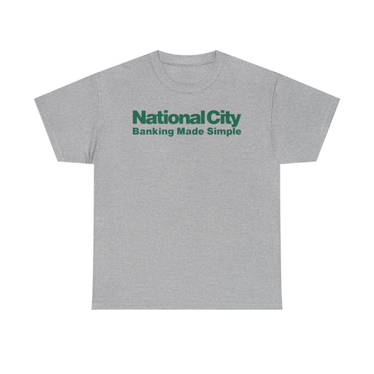 National City Banking Made Simple Financial Logo Bank Ohio T-Shirt