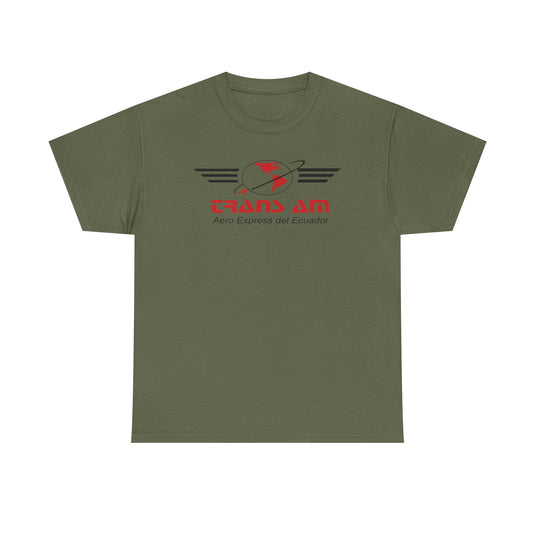 Trans Am Ecuador Airline Vintage Logo T-Shirt Aviation History
